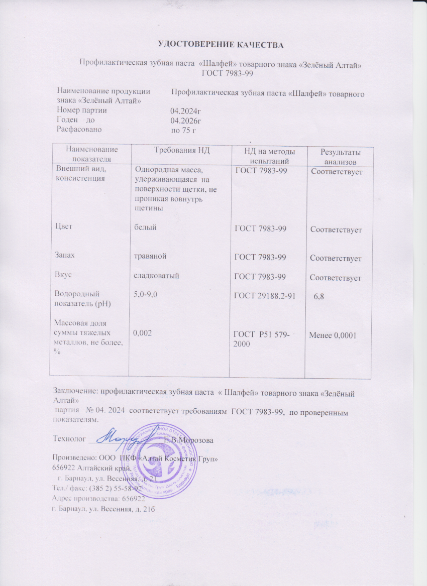 Паспорт №042024